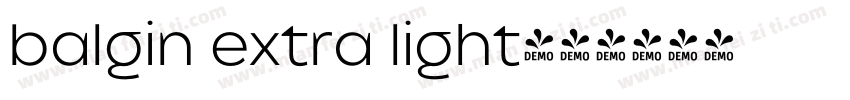 balgin extra light字体转换